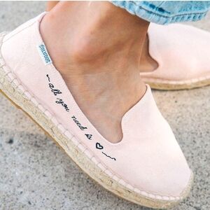 SOLUDOS Espadrilles Baby Pink All You Need Is Sz 7 NWT